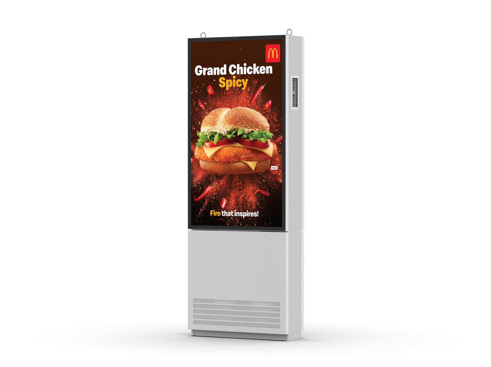 55UDS124 IP66 Dual sided Ultra-bright outdoor kiosk